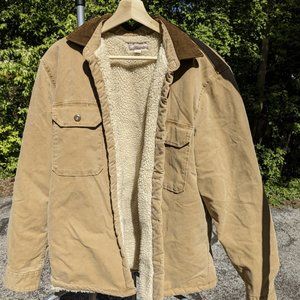 J. Crew Wallace and Barnes Sherpa-Lined Duck Canvas Shirt-Jacket